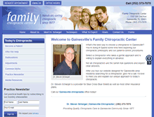Tablet Screenshot of gainesvillechiro.com